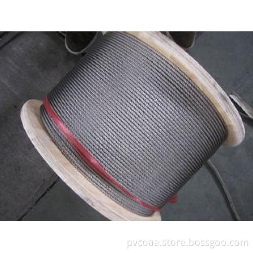 Nylon Coated 304 7x19 Stainless Steel Wire Rope 4mm With DI